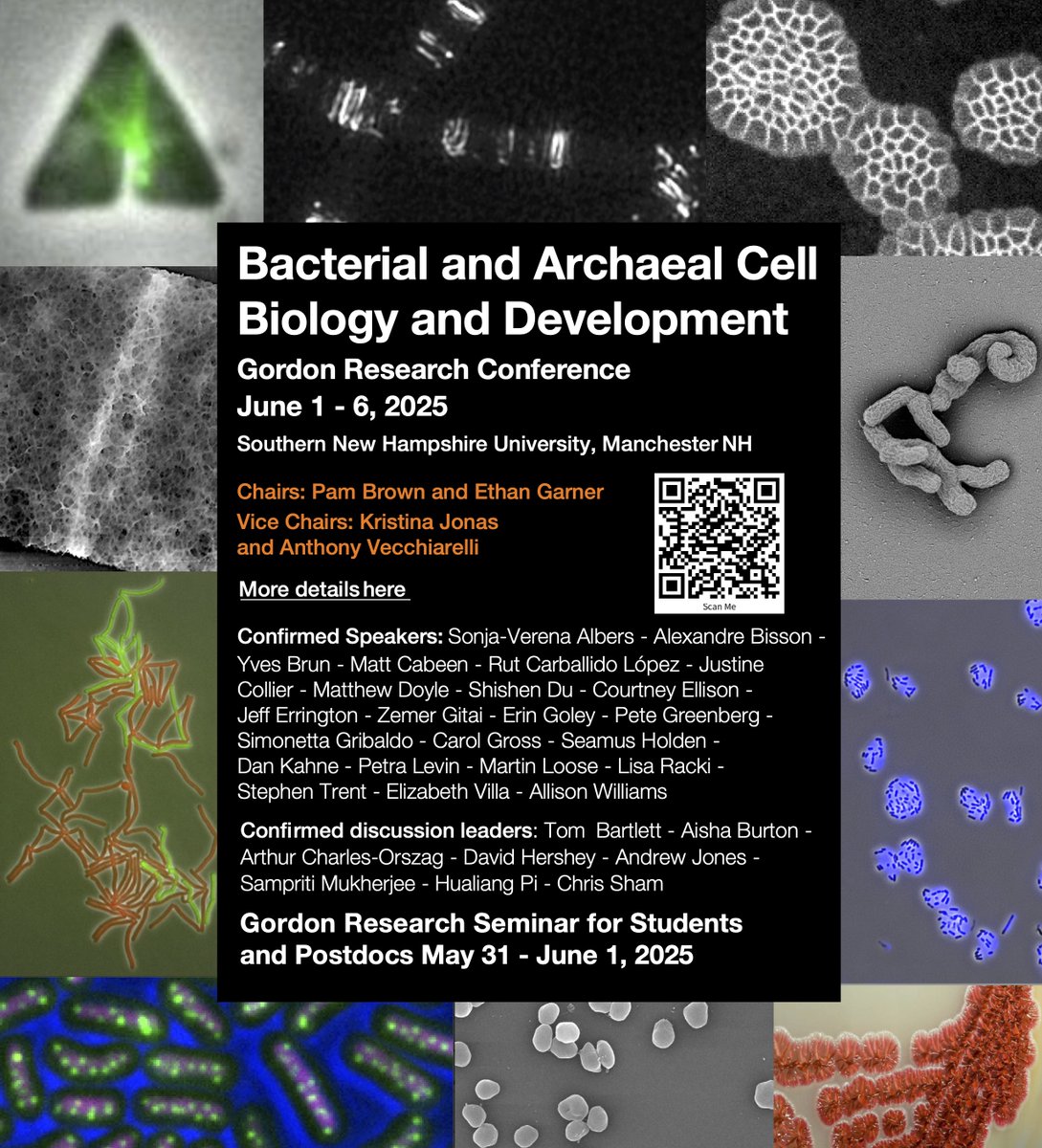 Ethan Garner (@fleshball) on Twitter photo Announcing the 2025 Bacterial and Archaeal Cell Biology and Development <a href="/GordonConf/">Gordon Research Conferences</a>. We have amazing speakers and discussion leaders confirmed and look forward to (again) having our minds blown by all the remarkable science. Applications will start being accepted in the fall. Announcing the 2025 Bacterial and Archaeal Cell Biology and Development <a href="/GordonConf/">Gordon Research Conferences</a>. We have amazing speakers and discussion leaders confirmed and look forward to (again) having our minds blown by all the remarkable science. Applications will start being accepted in the fall.