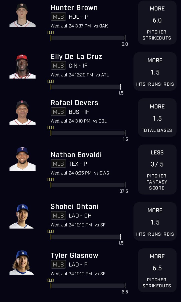 PrizePicks 25x Slip .25u

Lock this in bc it’s cashing tf out🔥

Also been working HELLA recently but going to try my best to get plays out whenever I can🫡

prizepicks.onelink.me/gCQS/shareEntr…

#PrizePicks #DFS #MLB #GamblingX