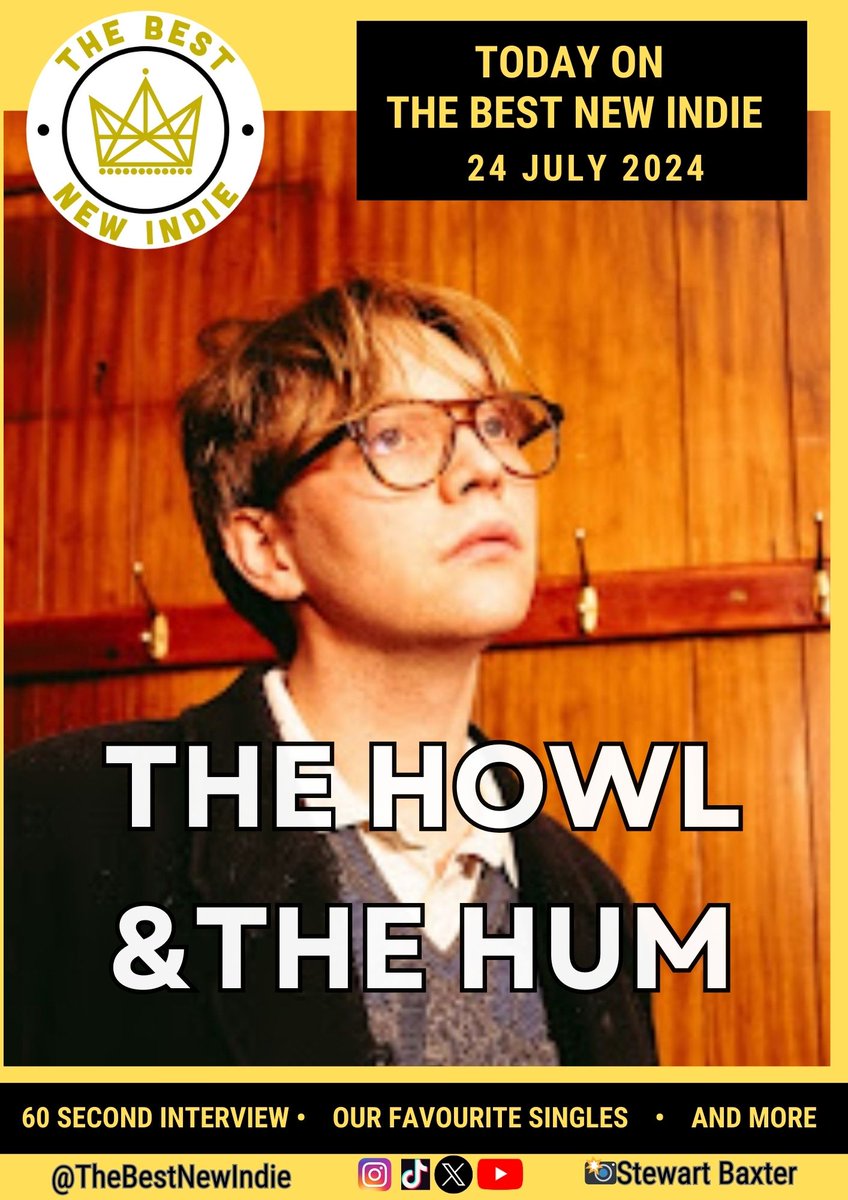 DIGITAL COVER - THE HOWL &amp; THE HUM and an interview with Singer/Songwriter Sam Griffiths.  Head over to Instagram for the full Special. The new album 'Same Mistake Twice' is out 6th Sept, we have heard it, it's pretty incredible. #BestNewIndie