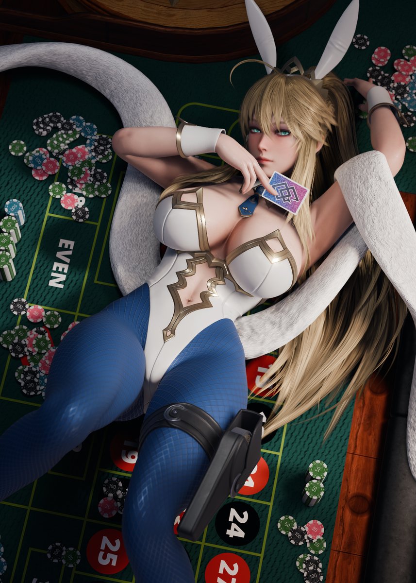 Playing with EEVEE NEXT ray traced lighting in Blender 4.2 with Bunny Artoria 😚