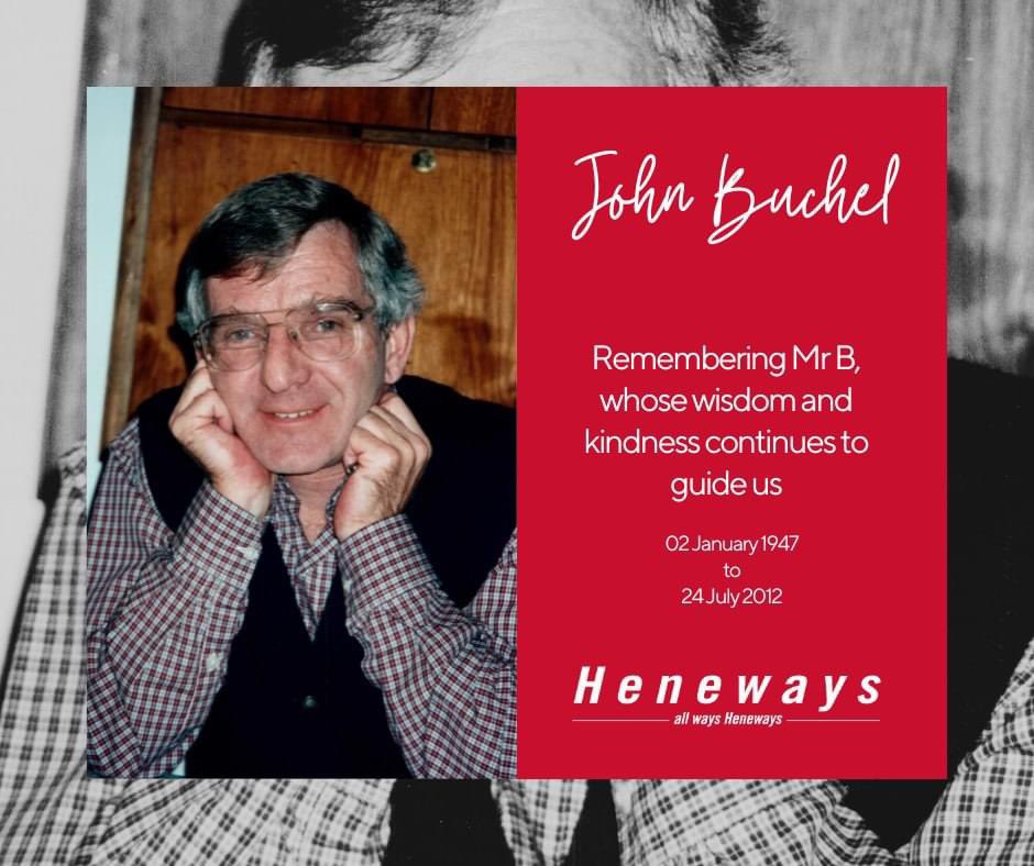 John Buchel, fondly known as Mr B, was the heart and soul behind Heneways Freight Services.  His vision was simple but powerful: make logistics seamless and efficient.  With determination and a knack for innovation, Mr B turned Heneways into a trusted name in the freight