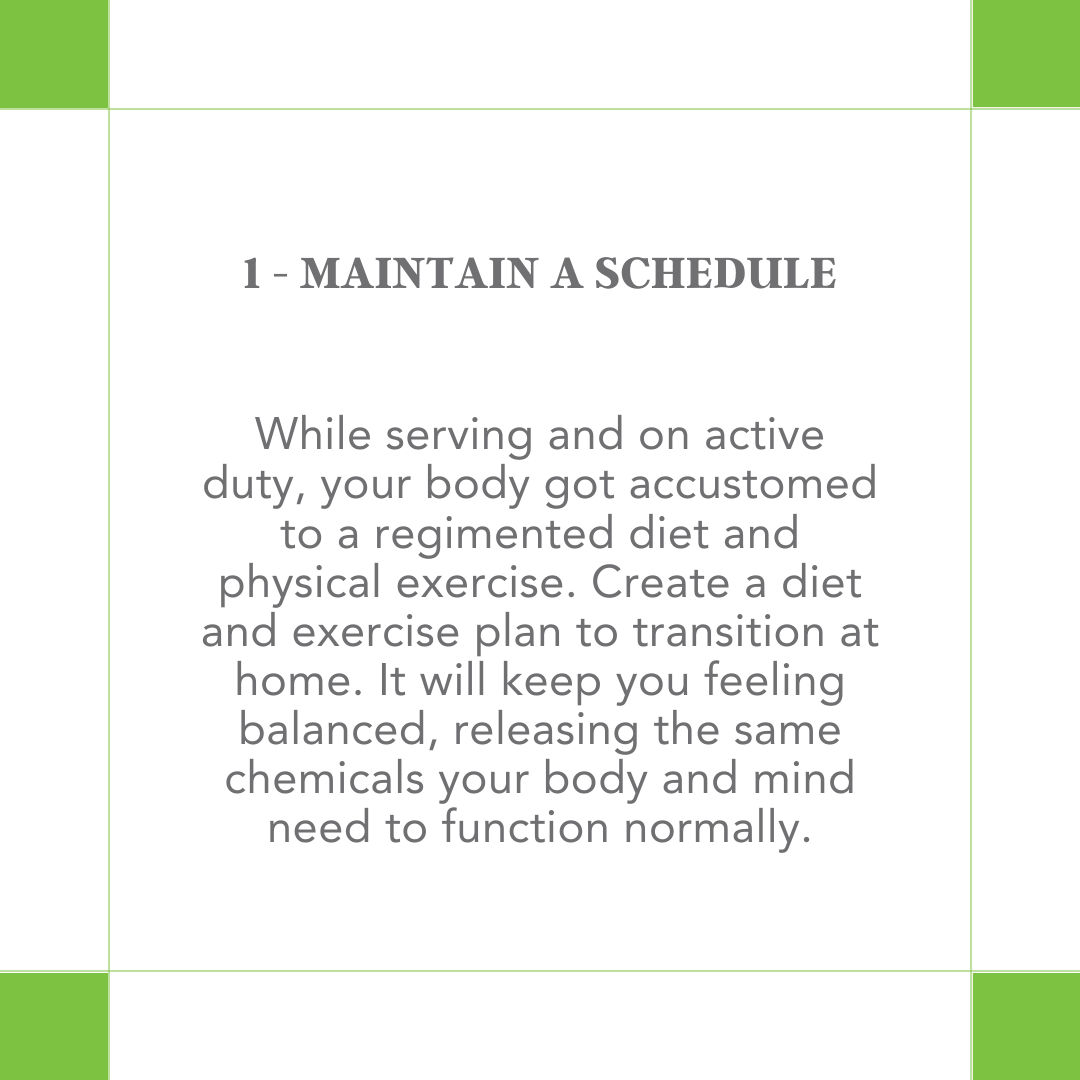 ServingTogether's tweet photo. Transitioning to civilian life can present unique challenges. The most important thing is to be patient and transition at your own pace. Use these three tips to get started on the right track!

#SelfCare #SelfCareTips #VeteranSelfCare #VeteranTransition #MilitaryFamily https://t.co/BCBBPteIpm