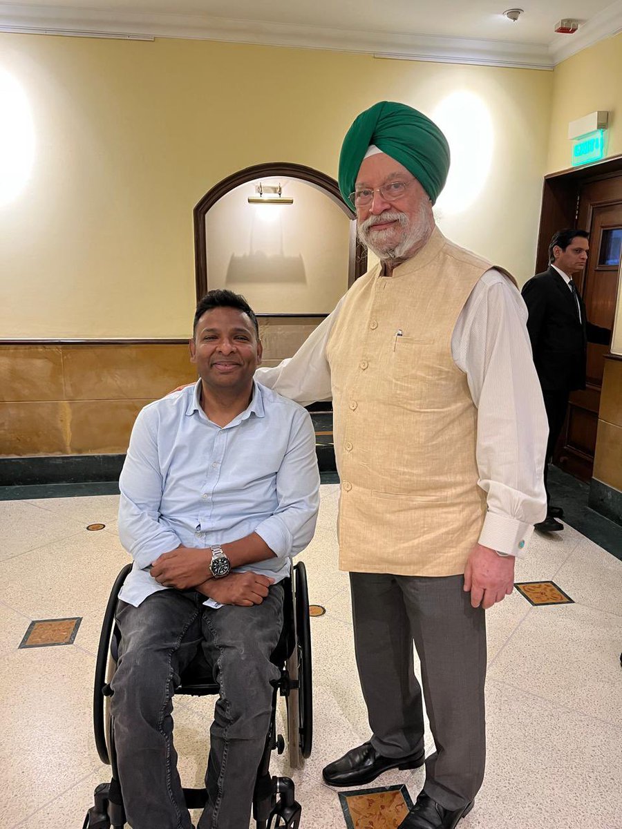 Happy to meet <a href="/HardeepSPuri/">Hardeep Singh Puri</a> . Appreciate his efforts towards resolving challenges for disabled people. Sought his advice on multiple ongoing issues such as #UPSC, #Budget #Quota #DisabledPeopIeinPolitics . Looking forward to your continued guidance <a href="/ncpedp_india/">NCPEDP</a> <a href="/PMOIndia/">PMO India</a>  <a href="/ANI/">ANI</a>