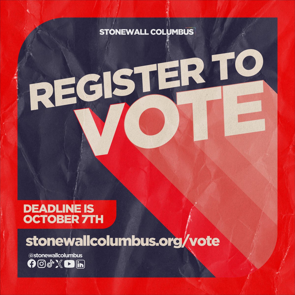 Are you ready to vote in this election cycle? 🚨
Visit stonewallcolumbus.org/vote for more information about the upcoming election cycle!
#Pride #vote