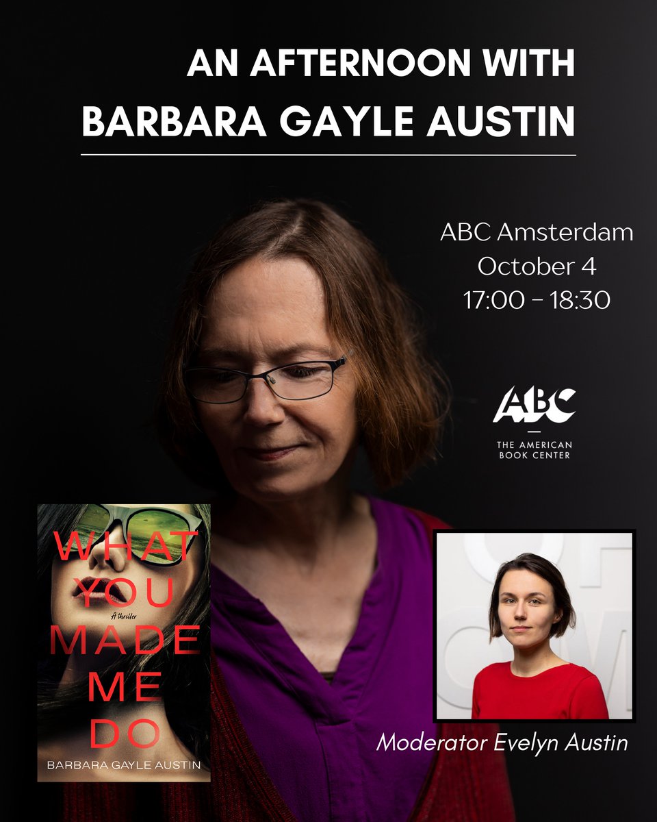 I’m excited to announce the book launch for my thriller, WHAT YOU MADE ME DO, at the ABC in Amsterdam. Please put it on your calendars. I’ll send a reminder closer to the event.

<a href="/ITWDebutAuthors/">ITW Debut Authors Program</a> <a href="/AmsterdamWrites/">Amsterdam Writing Workshops</a> <a href="/MysteryTribune/">Mystery Tribune</a> <a href="/crookedlanebks/">Crooked Lane Books</a> <a href="/The_CWA/">The Crime Writers’ Association</a>
<a href="/FabulaPress/">Fabula Press</a>