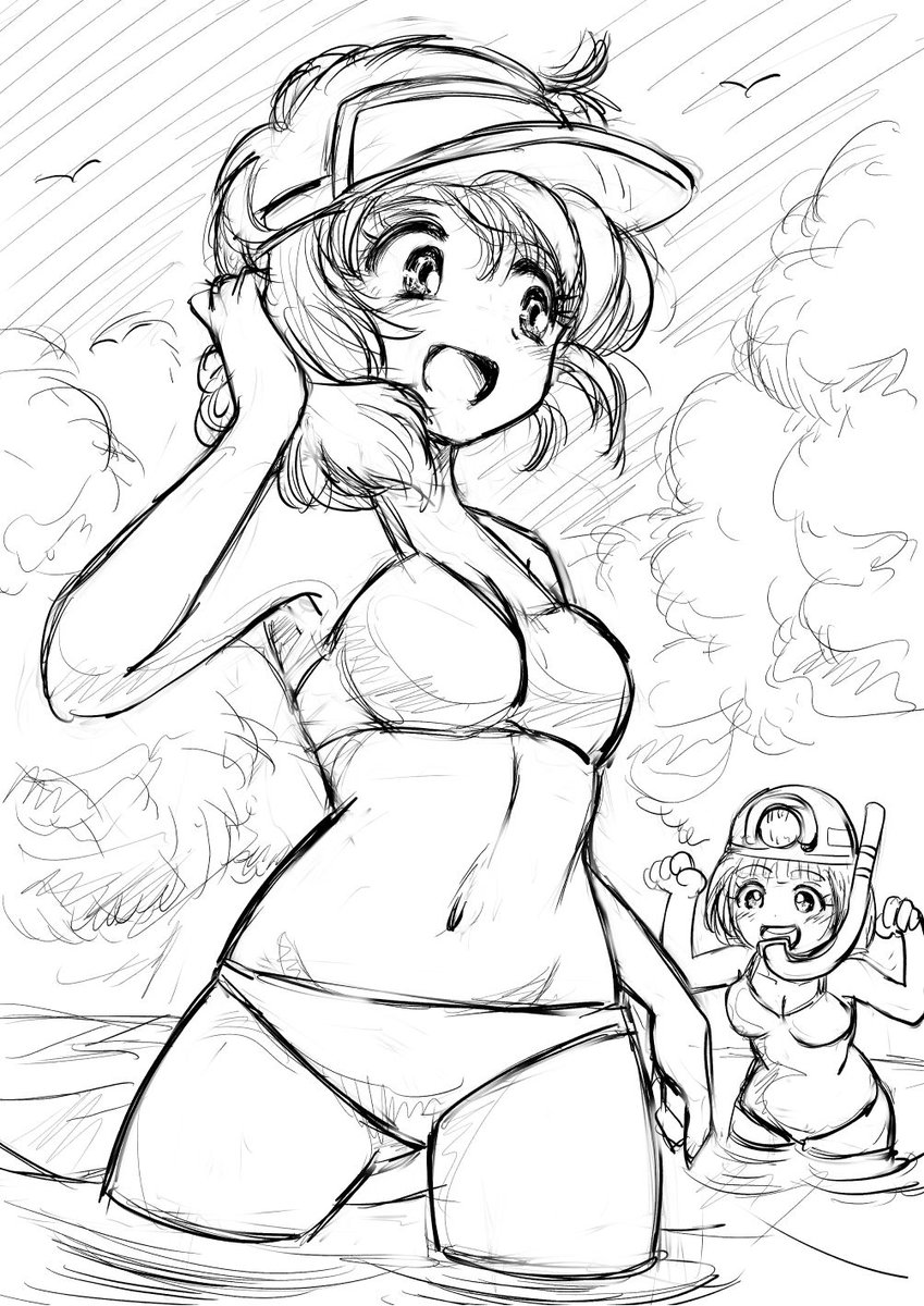 おやすみらくがきよその子様を似せる気ゼロで完全に手癖で描いてみた第15夜。
あとじさん( @atoz_bb )ちの沙凛さん(HONDA GB250 clubman)です。
・・・はいすみません水着描きたかったんです(自白)。
いつもうちの子描いていただいてますのでちょいとだけ合わせてみました。
#バイク擬人化 