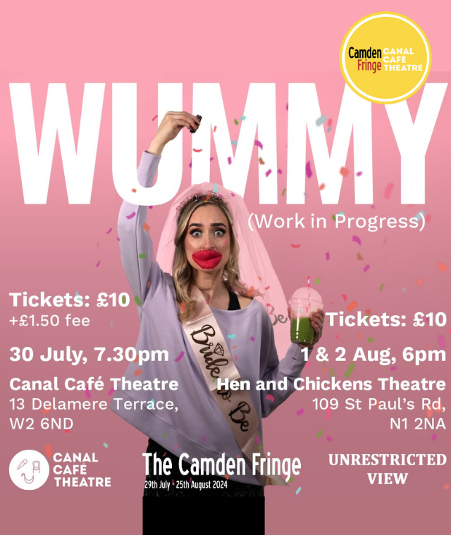 CanalCafe's tweet photo. TOMORROW AT 7:30PM - WUMMY 👄👰

A 31 year old woman becomes a social climber in an attempt to break free from her mundane existence.

One night only at CCT! 

https://t.co/C5fbbA5wHw https://t.co/xeF2XvJAGI