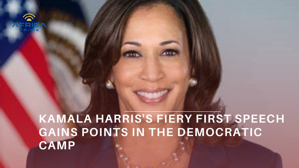 Kamala Harris goes for Donald Trump's jugular 🦅. Details on our Facebook 📘 and Instagram 📸 #HarrisButtigieg2024 #Trump #USA #AfricaPrime