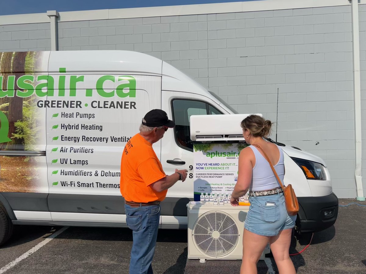 aplusairca's tweet photo. Over the weekend we were fortunate enough to attend a fundraiser all in support of Niagara Children's Centre Charity, and display our ductless heat pump - outfitted to demonstrate heating and cooling on the spot, perfect for your garage. Let us help you Expect More Comfort today! https://t.co/K1lKGj7NrW