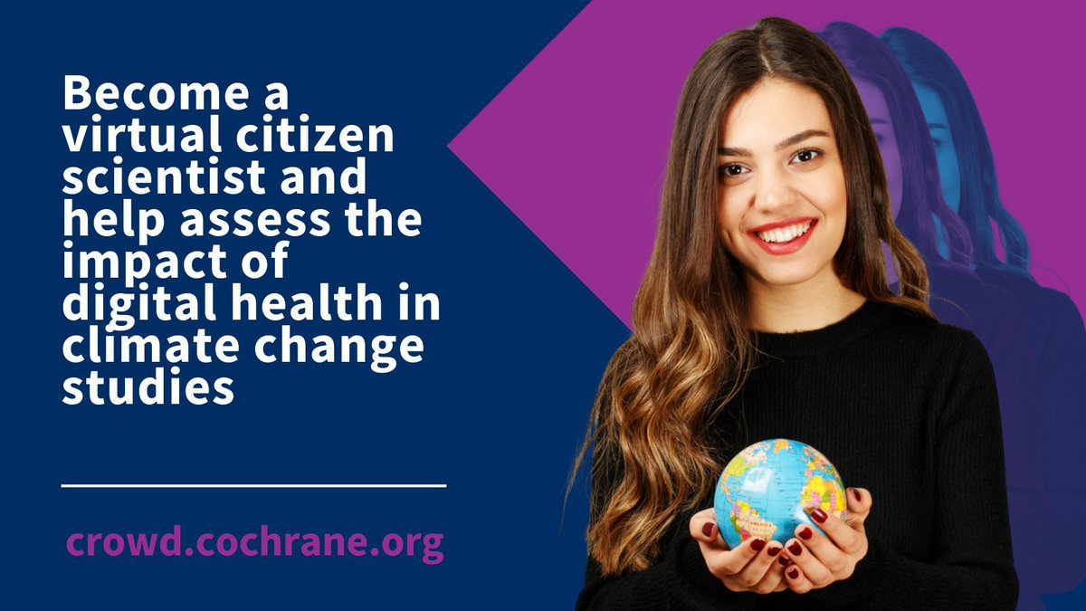 cochranecollab's tweet photo. π Be part of global health research on #ClimateChange! π€
Join the #CochraneCrowd effort with @WHO_Europe as a #CitizenScientist to help assess the impact of digital health in climate-change studies.
Your contribution matters!
β‘οΈ https://t.co/348u3Lp8TO https://t.co/P1yIJr0M69