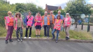 Lichfield Litter Legends return to #SandfieldsPumpingStation to tidy up the nearby streets &amp;former railway line.  Followed by a chance for a well earned cuppa back at the Pumping Station.  Great job everyone. Note the decorated wheel trims they produced for us.😀#LichfieldCity