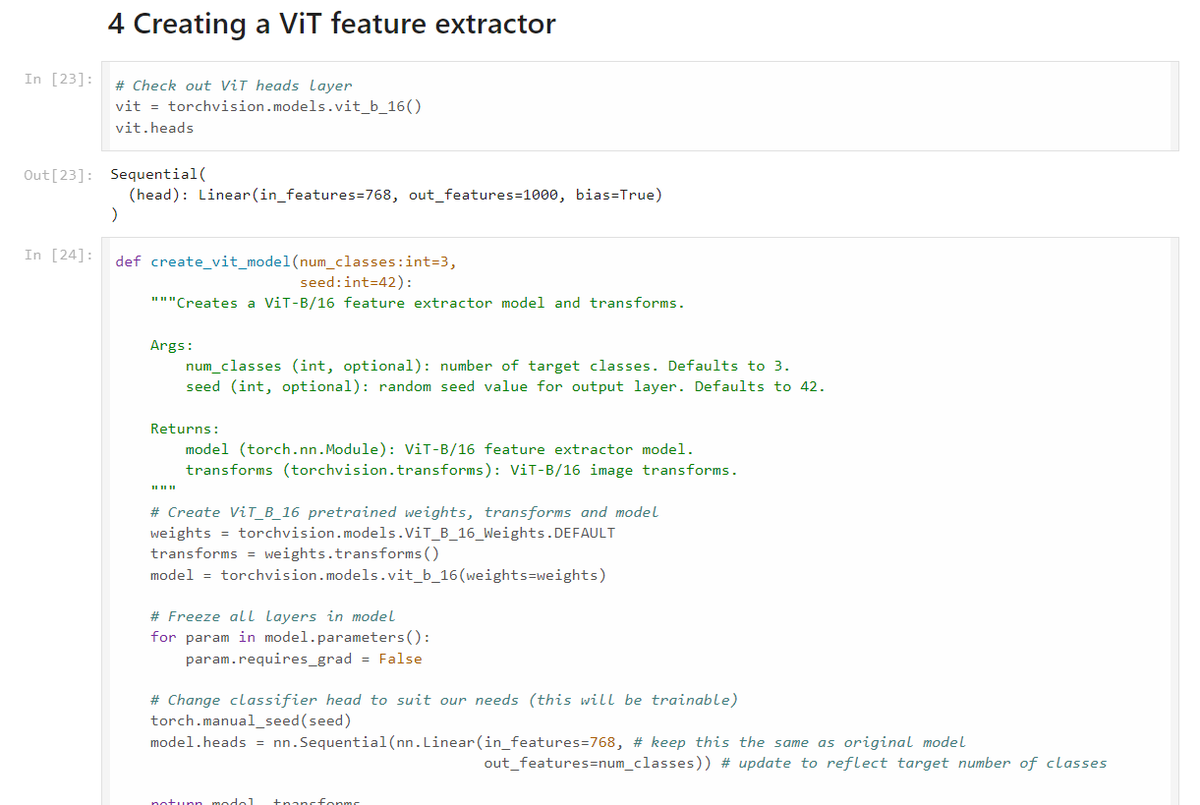 nabin_yd_'s tweet photo. Day 54: Created a ViT feature extractor, including dataloaders, training, and inspecting loss curves. Saved the feature extractor, checked its size, and collected stats. 
Github: https://t.co/voVesAy5Mp

#LSPPDay54 #60DaysOfLearning2024 #LearningWithLeapfrog  @lftechnology https://t.co/OAv1aEFsIW