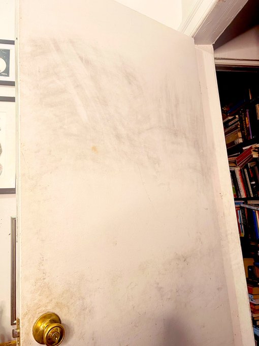 If anyone wants a good idea of how fucked my rapist was, all these spots on my door is his blood. It&rsquo;s