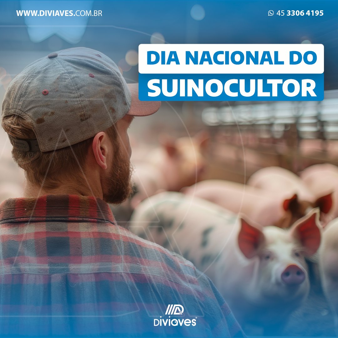 Feliz Dia Nacional do Suinocultor!
Agradecemos a dedicação e o trabalho árduo de todos os suinocultores que garantem qualidade e sustentabilidade na produção.
Que seu esforço continue a ser reconhecido e celebrado.
Parabéns!
