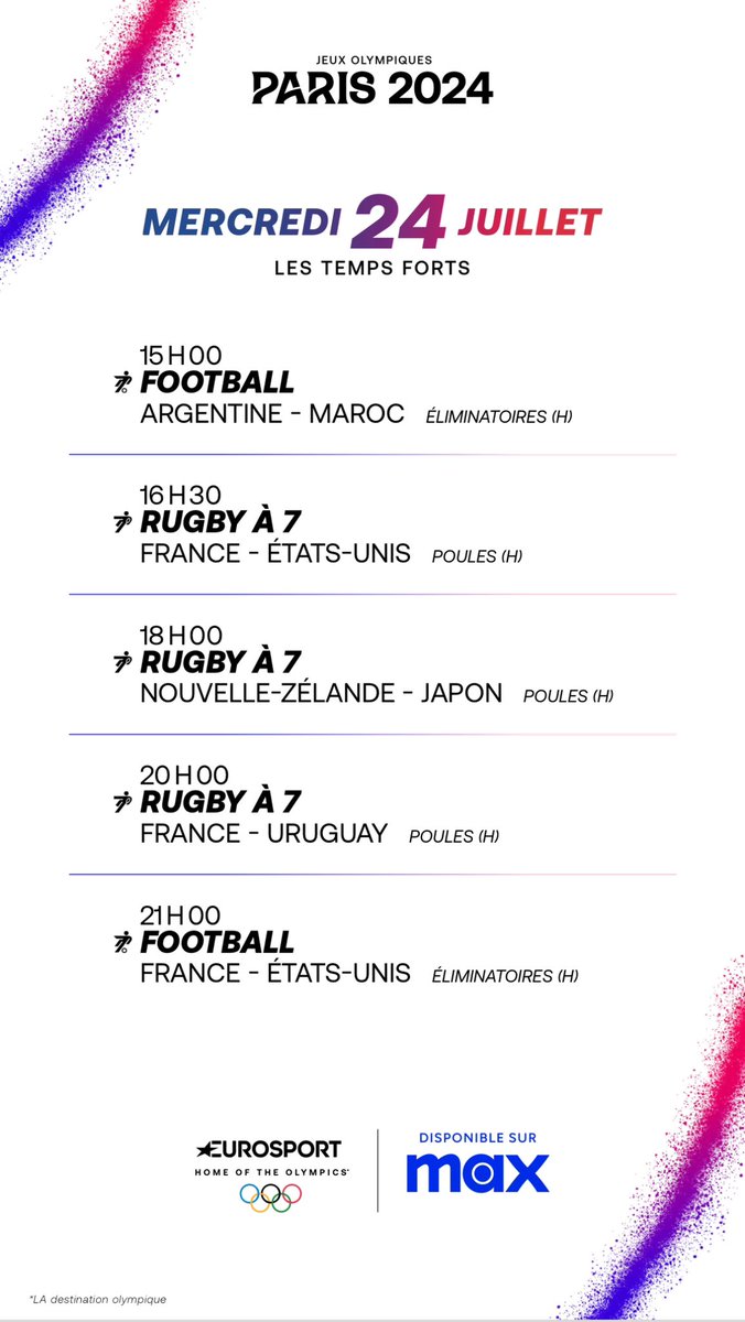 Today is THE day ! 
A deux jours de la cérémonie d’ouverture, les <a href="/jeuxolympiques/">Jeux Olympiques</a> <a href="/Paris2024/">Paris 2024</a> débutent ce mercredi en direct sur les antennes d’’<a href="/Eurosport_FR/">Eurosport France</a> ! C’est parti pour 19 jours de compétition, intenses et passionnants ! #lovemyjob #Paris2024 #eurosport