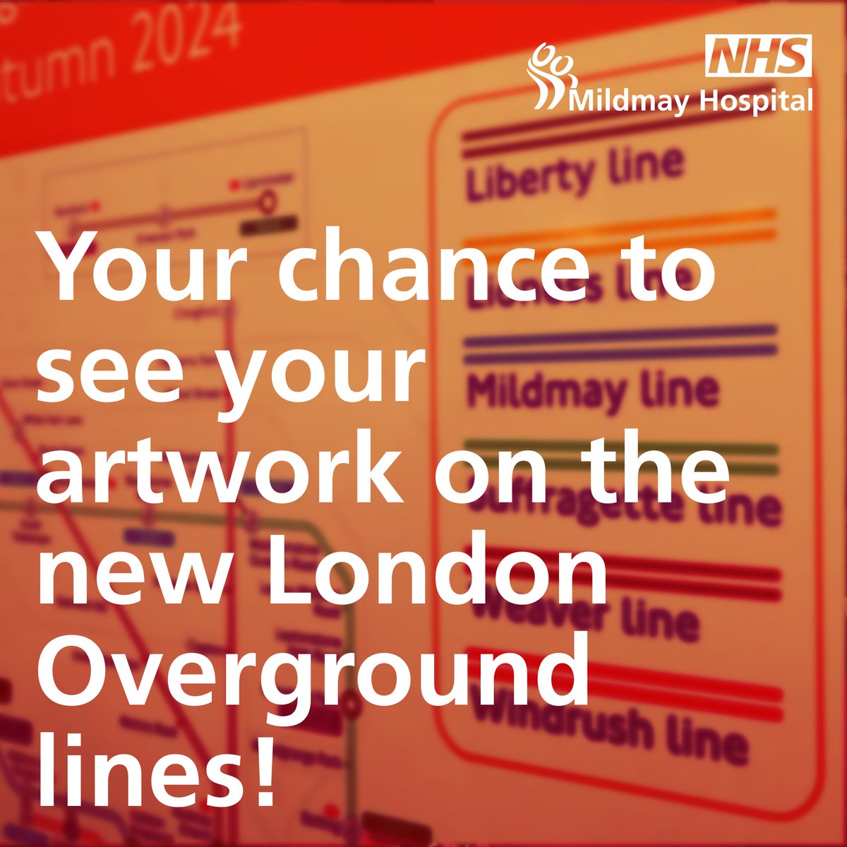 MildmayUK's tweet image. Let @TfL know how the Mildmay line inspires you in their summer competition through a poster or a poem, with the chance of having your poster or poem displayed at  London Overground stations.

Information on how to enter and for all T&amp;amp;Cs: madeby.tfl.gov.uk/2024/07/16/lon…

#MildmayLine