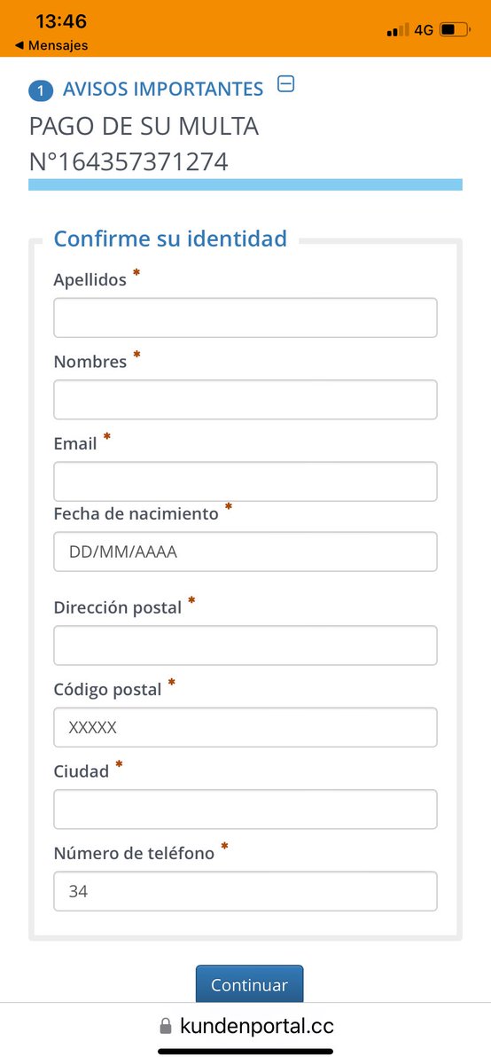 Hola! <a href="/DGTes/">Dir. Gral. Tráfico</a> solo informaros de campaña de pishing en vuestro nombre. Pero, cómo puede esta gente saber que, efectivamente, tengo una sanción pendiente? Gracias