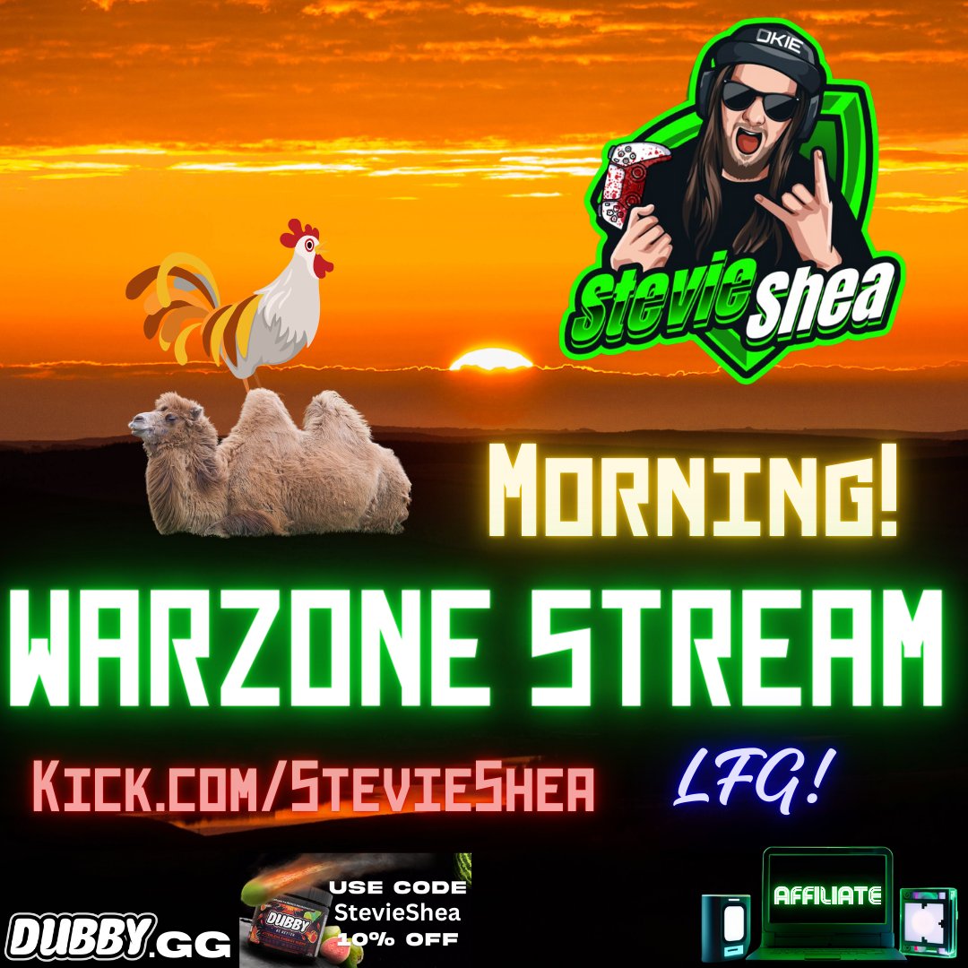 Stevie_Shea's tweet photo. Hump Day Yay! https://t.co/lJnDhwHdhk #Live #Now #Kick #Warzone #Warzone2 #CallofDuty #LiveStream #Streamer #gamer #Gaming #COD #MW2 #KickStreaming #SweatFest #PickKick @kick @DubbyEnergy @Trainwreckstv @StakeEddie #HUMPdAYY https://t.co/w4G6uXaIbG