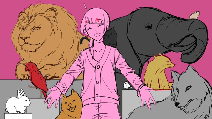他に書いている絵があるのにラフ描いちゃった