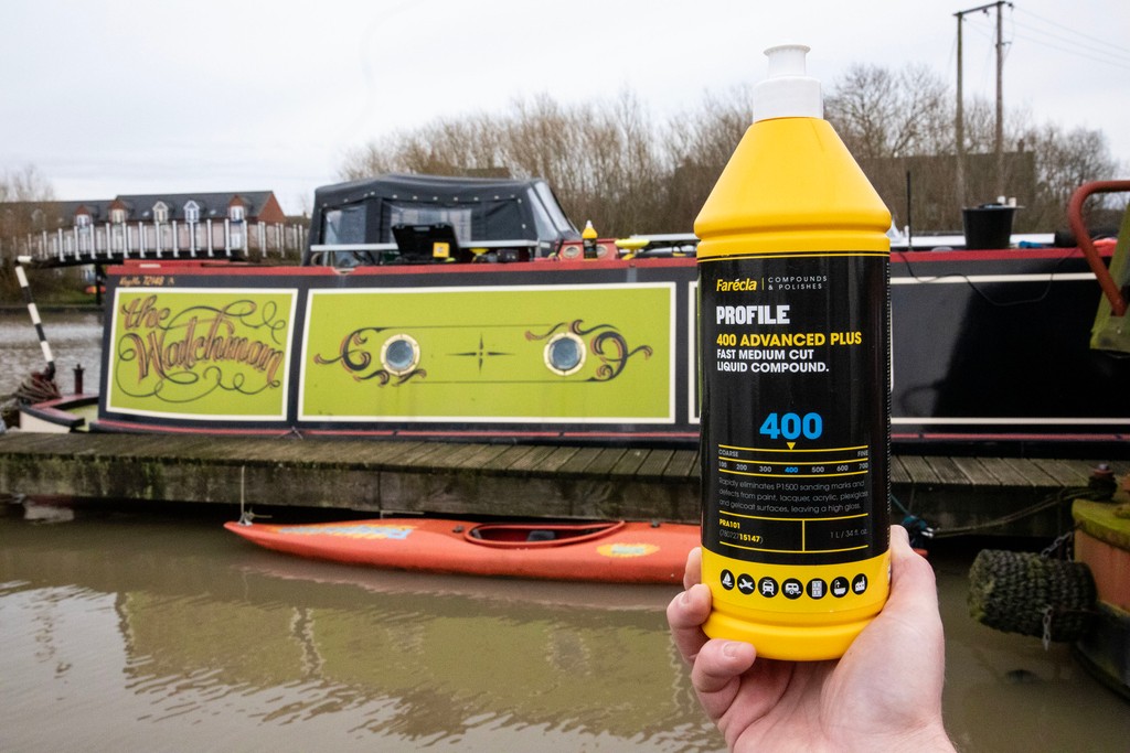 Polishing a painted boat? Farécla Profile 400 Advanced Plus will cut through heavy weathering and restore the surface to a high gloss finish. 

Protect the finish with a wax containing UV inhibitors such as Profile Polymer UV Wax.

See how - l8r.it/2YUi