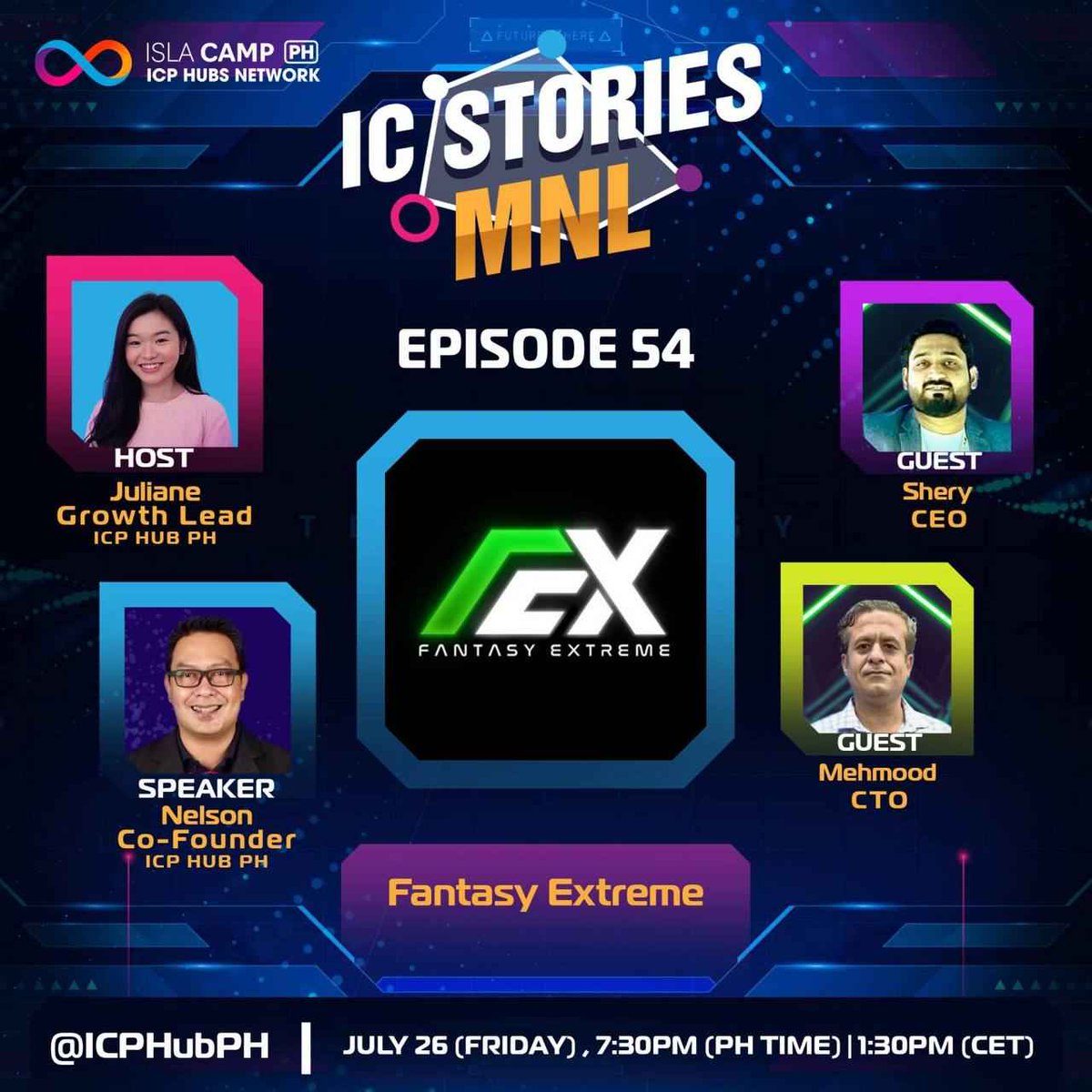 #FantasyExtreme Catches the Spotlight in #ICStories #MNL! Join the <a href="/icphub_PH/">ICP HUB Philippines</a> as they delve into Fantasy Extreme the groundbreaking #DeFiSports platform built on #ICP &amp;Incubated by @QuantumLeapLabs

Stay tuned  to watch Episode 54 - July 26, 7:30PM

Visit: fantasyextreme.org