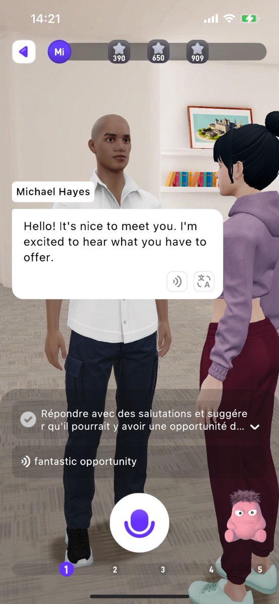 TalkitAI's tweet photo. Leave us a message in the Apple Store and let us know which features you want to see most in Talkit 🤩 #ai #learnenglish #gamification #language #talkit https://t.co/AW4mieEy63