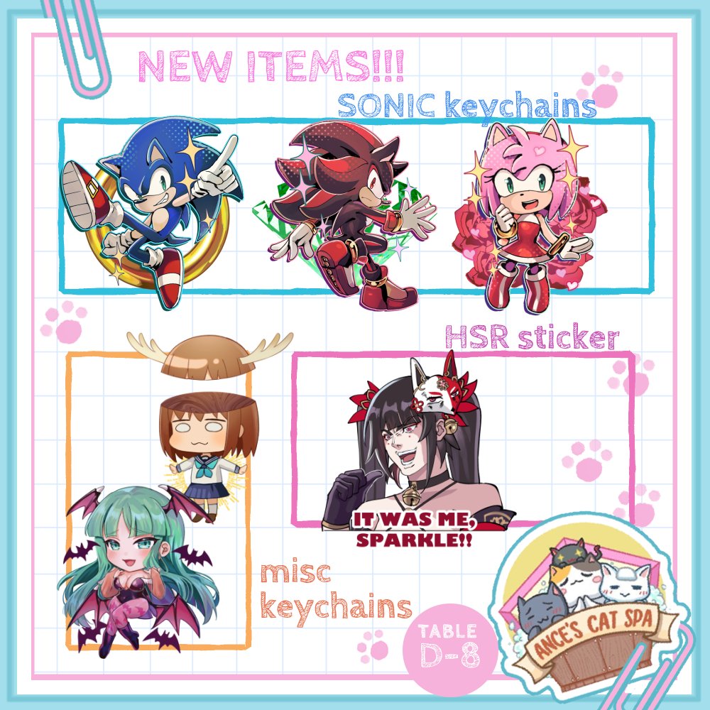 AnceCatSpa's tweet photo. Hiiii~ We'll be boothing again at CSF-8! Our lineup this time is overall the same with our DDAM lineup! However, there will also be a few new item available for purchase as listed below.

For previous catalogue, see https://t.co/drkIkt7FGG

#CSF24 #afacsfcatalogue #AFACSF24 https://t.co/uFhx3FAvfh