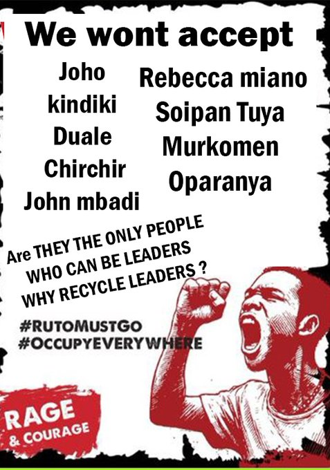 William Ruto's appointments of Cabinet Secretaries is an insult of Kenyans. All CSs should follow Moses Kuria, Susan Nakhumicha . Sifuna is missing. This is rewarding ODM not gen Zs.
Stella Soi Lang'at
#RutoMustGo 
#RutoMustGoNow 
#OccupyCBDThursday 
#OccupyEverywhere