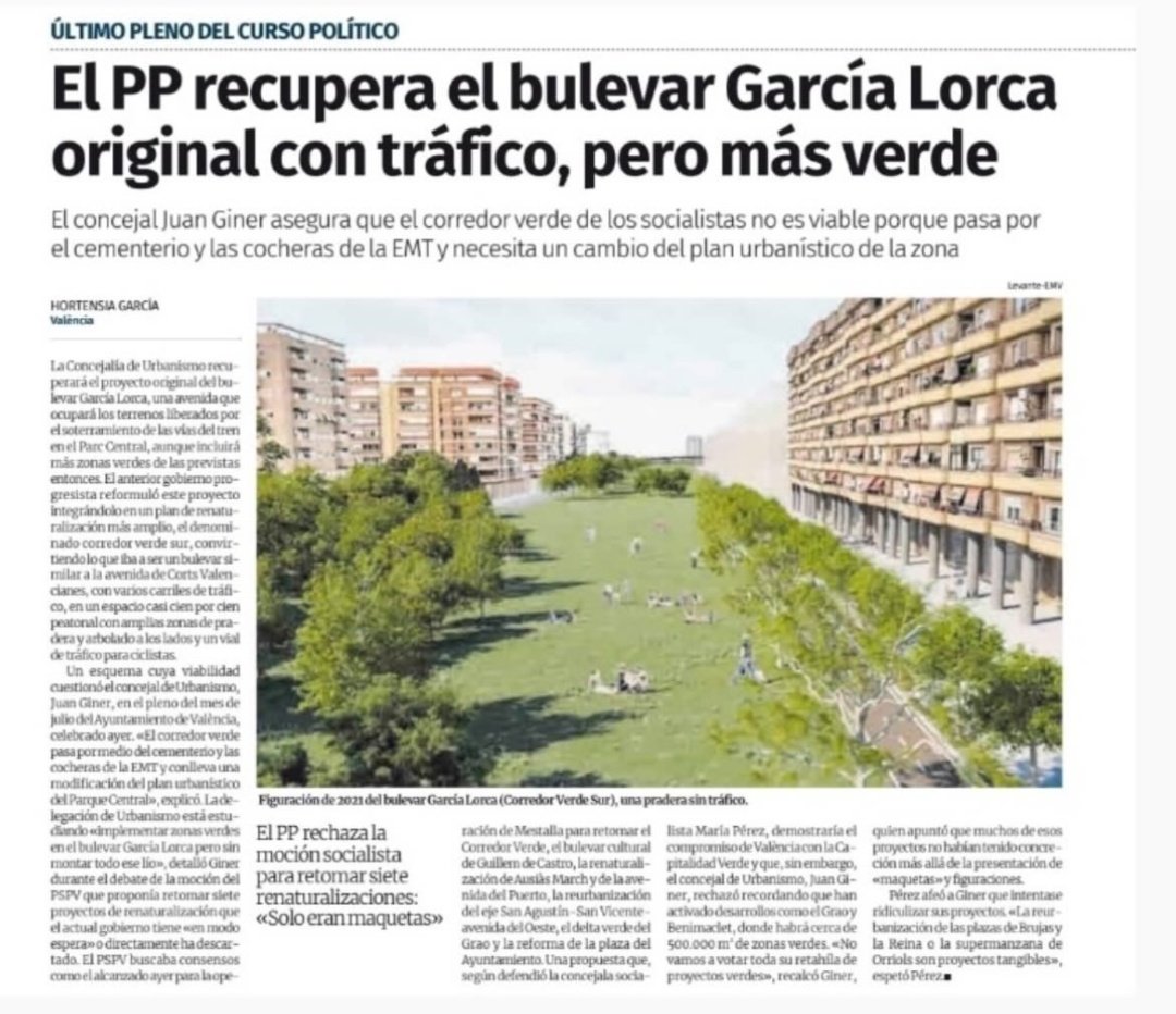 Más tráfico= Más verde

En Valencia los coches no tiran humo. Tiran flores 🌺💐