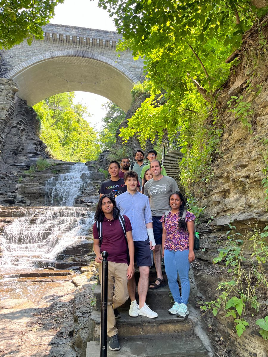 markwilde's tweet photo. This week @BartoszRegula is visiting us in advance of the #BIID #BIID12 #BeyondIID #BeyondIID12 conference. We were fortunate to hear his upcoming plenary talk at #AQIS24 "The search for a unique measure of entanglement: A story of entropy, reversibility, & hypothesis testing" https://t.co/evzcJNO9RX