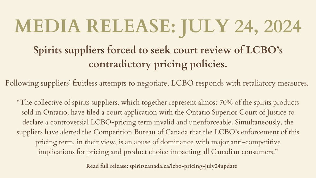 Read the full release, and important key facts Canadian consumers need to know by visiting: l8r.it/rwDh
⁠
#onpoli #foodandbeverage #lcbo #qcpoli