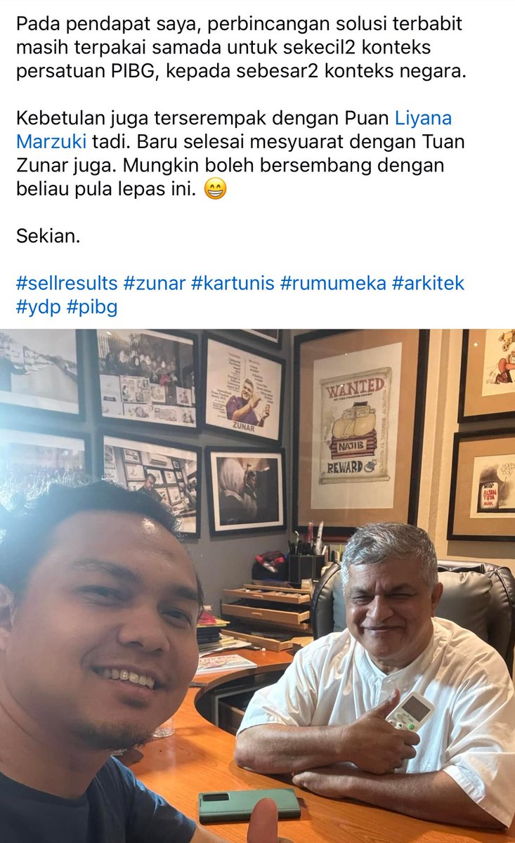 nafmy13's tweet photo. Sembang bersama Tuan @zunarkartunis
Kebetulan terserempak juga dengan Puan @liyana_marzuki tadi di tempat yang sama.
Mungkin boleh bersembang dengan beliau pula lepas ini. 😁
#sellresults #zunar #kartunis #arkitek #rumumeka #ydp #pibg https://t.co/AKc4Lr6cOO