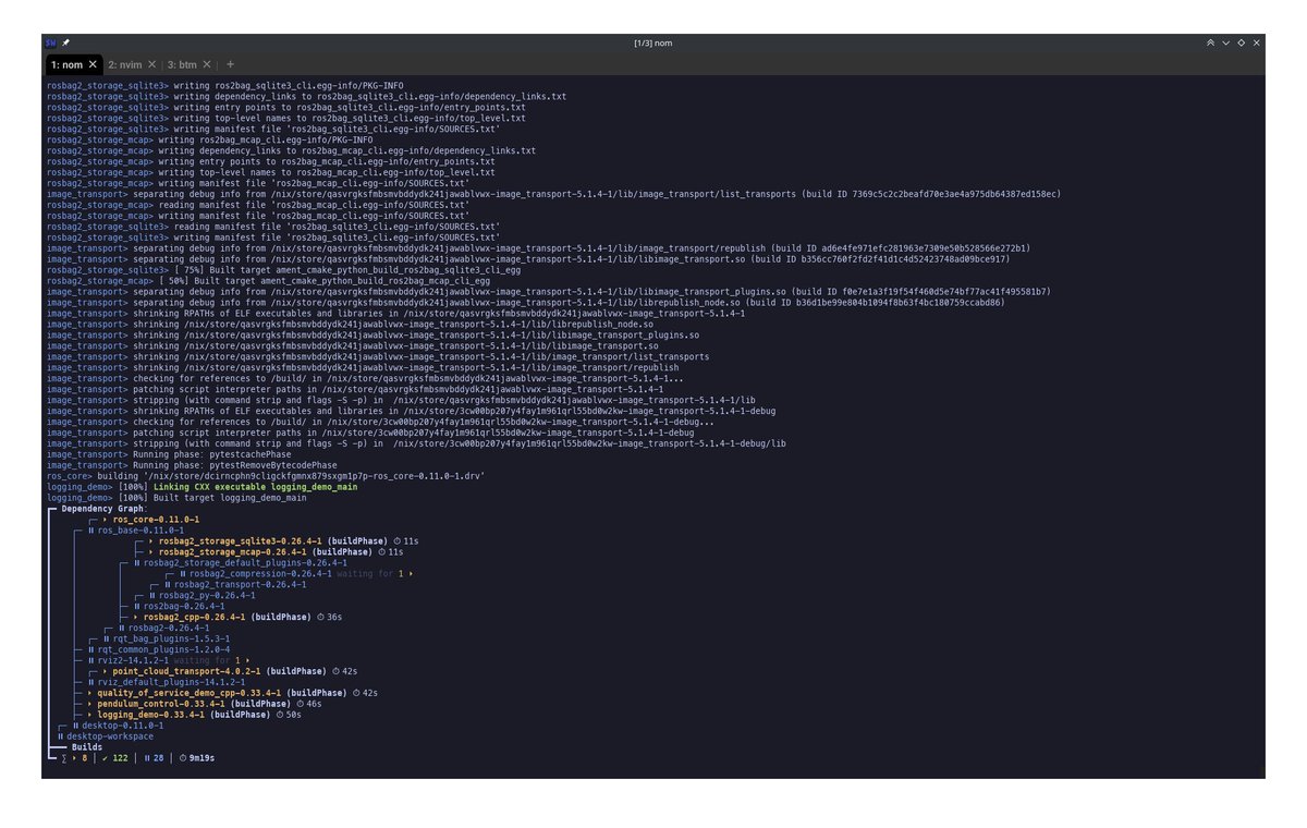 nix-output-monitorの表示が美しすぎる