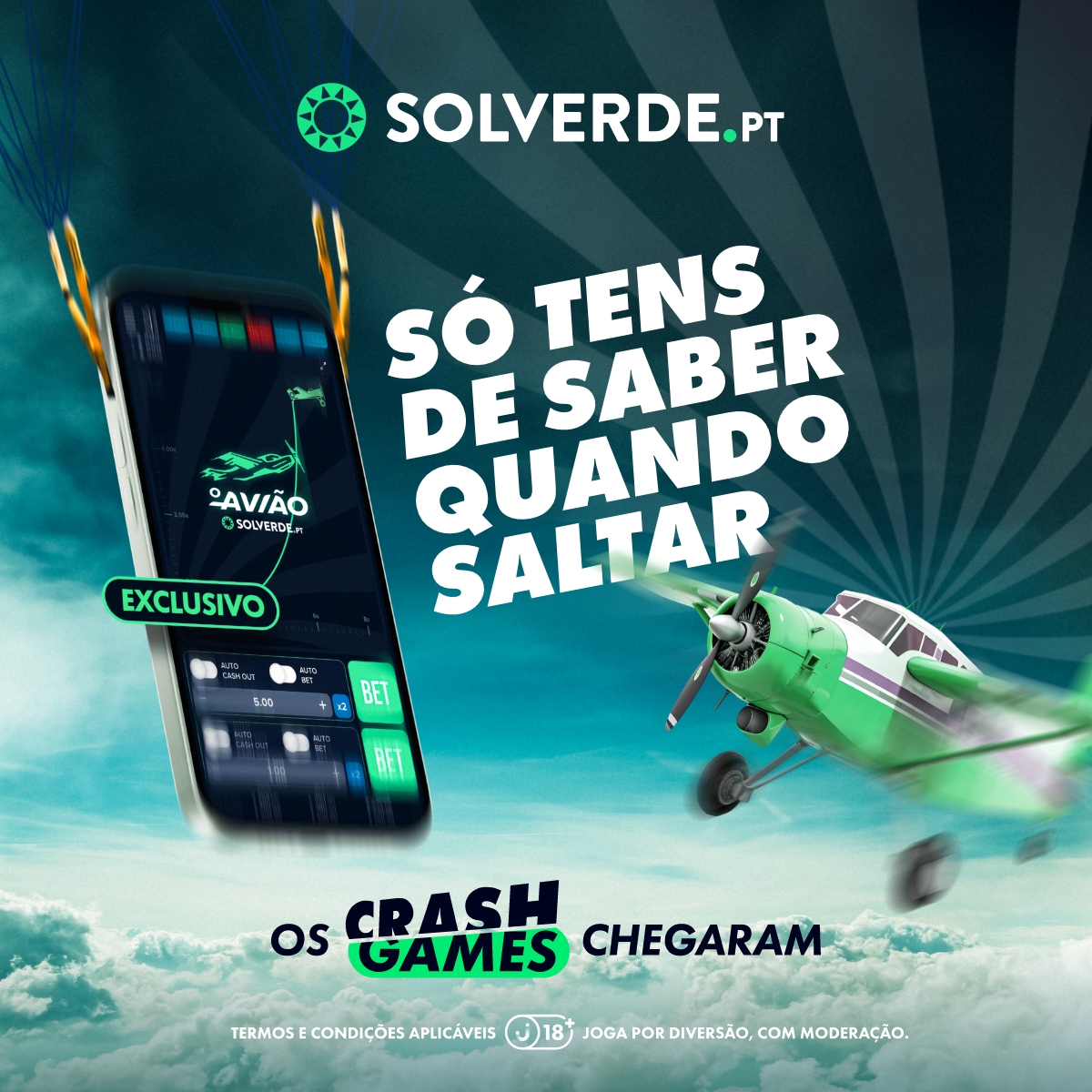 solverdept's tweet photo. Vamos dar 20€ em bónus de casino a 10 pessoas que partilharem um vídeo no twitter a experimentar os Crash Games!
Têm de taggar-nos no vídeo e usar o #CrashGamesSolverde.
+18 | Joga por diversão, com moderação. https://t.co/HyNCvgS1ZE