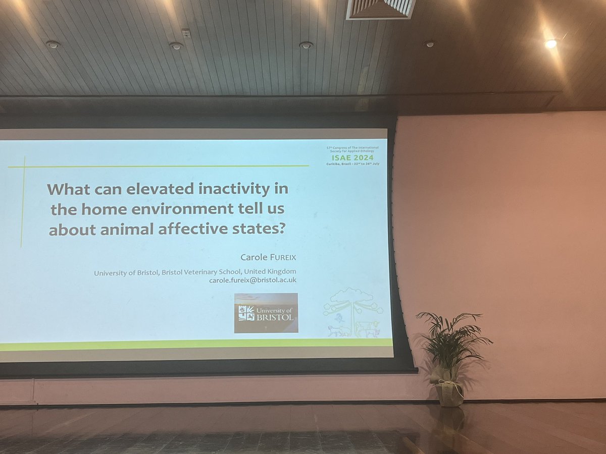 os_iyas's tweet image. Todays plenary at the #ISAE2024 by Carole Fureix on the topic: could elevated waking activity in the home environment indicate depression-like states in non-human animals?