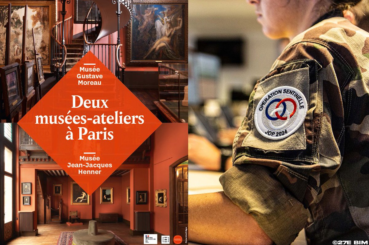 #RT : Afin de saluer la mobilisation des forces de l'ordre pendant les #JOP2024 qui s'ouvrent cette semaine, les policiers, gendarmes et militaires de l'opération Sentinelle bénéficient du libre accès aux collections du <a href="/MuseeHenner/">Musée Henner</a> et du <a href="/MuseeMoreau/">Musée Gustave Moreau</a> 🇫🇷