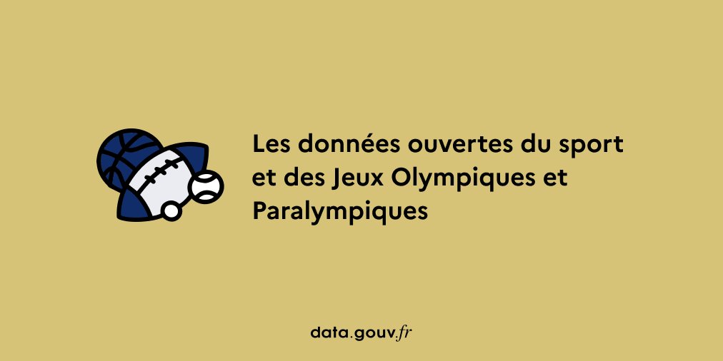 🏸 Les données ouvertes relatives au sport et aux Jeux Olympiques et Paralympiques de #Paris2024 
⬇️⬇️⬇️⬇️