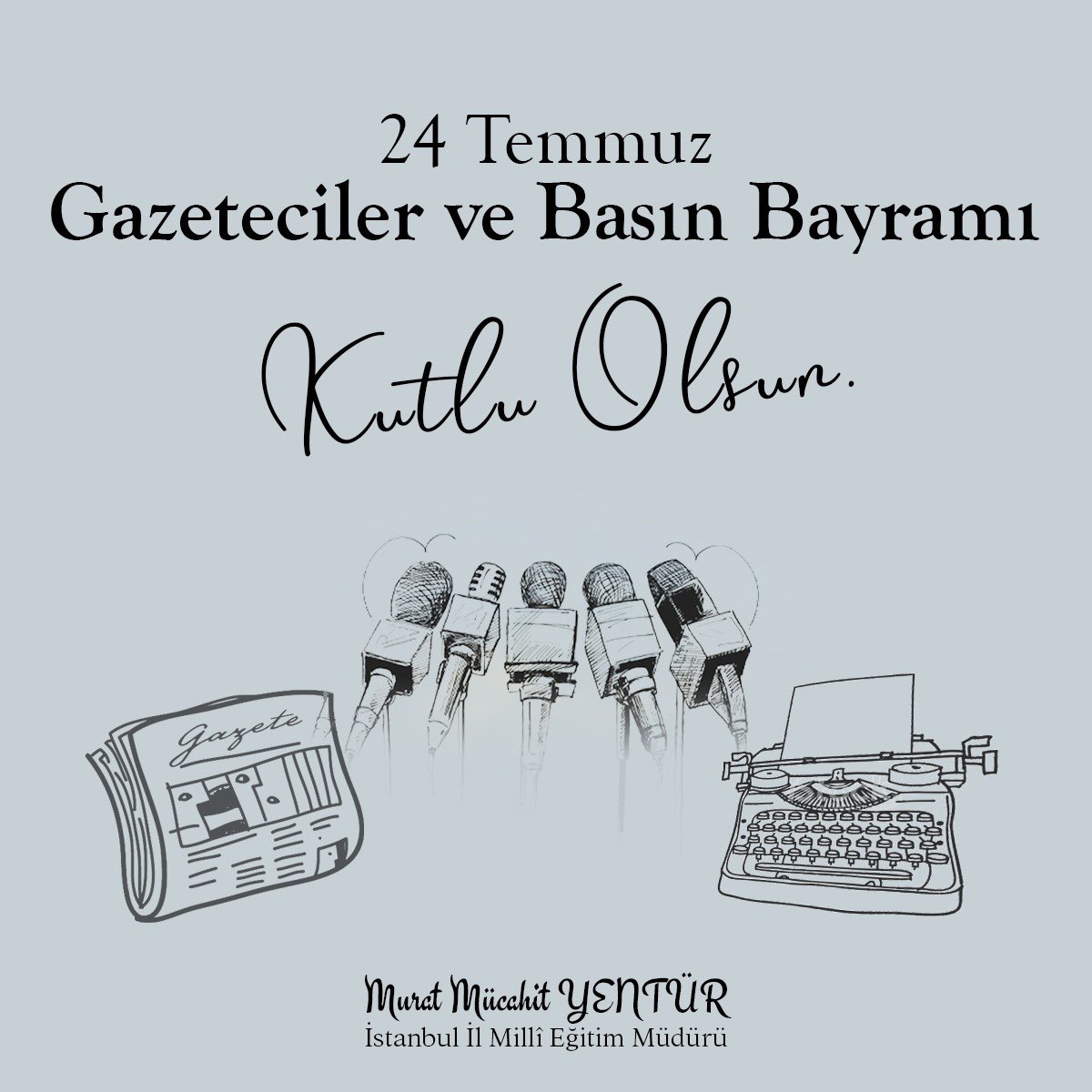 Doğru haber için mücadele eden ve zorlu şartlarda gece gündüz demeden çalışan tüm medya çalışanlarımızın Gazeteciler ve Basın Bayramı'nı en içten dileklerimle kutluyor, başarılarının devamını diliyorum.