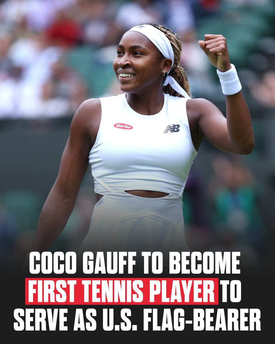 History for Coco Gauff!

Gauff will be the women's flag bearer for Team USA at Friday's opening ceremony 👏