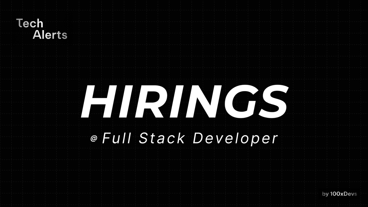 🚨👀 𝗛𝗜𝗥𝗜𝗡𝗚𝗦 🖇️💼

HZ music DAO : 𝗙𝘂𝗹𝗹 𝗦𝘁𝗮𝗰𝗸 𝗗𝗲𝘃𝗲𝗹𝗼𝗽𝗲𝗿.

Salary Band : $𝟱𝟬𝗸 - $𝟳𝟬𝗸 𝗽𝗲𝗿 𝗔𝗻𝗻𝘂𝗺.

Location: 𝗥𝗲𝗺𝗼𝘁𝗲.

Exp : 1 year (𝗗𝗼 𝗮𝗽𝗽𝗹𝘆 𝗵𝗮𝘃𝗶𝗻𝗴 𝗻𝗼 𝗲𝘅𝗽 𝘁𝗼𝗼...)

Apply here : dub.sh/W9HiKEp [𝗔𝗽𝗽𝗹𝘆