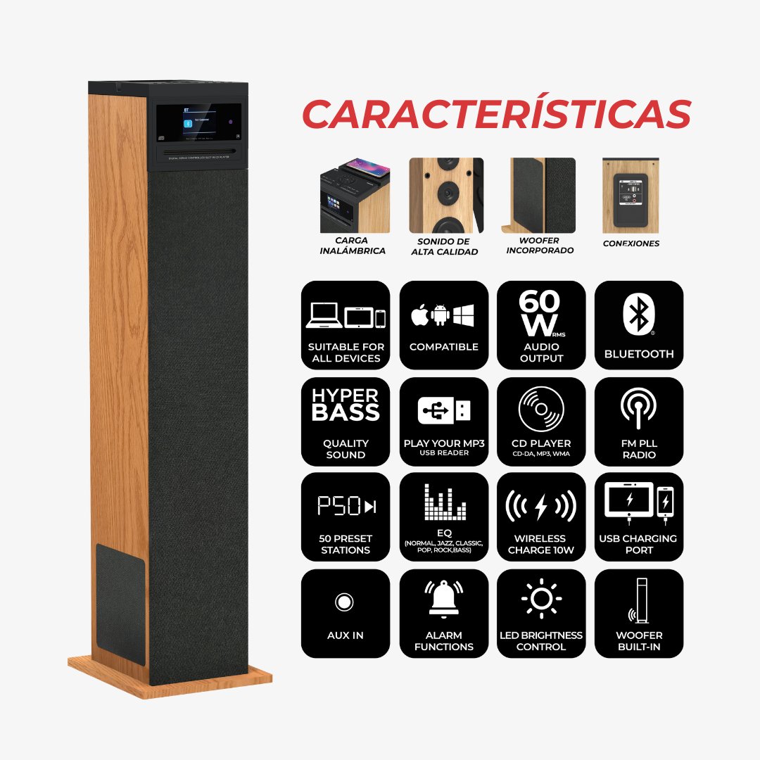 🔊✨ ¡Presentamos el nuevo TSBT360 de Aiwa! ✨🔊
Transforma tu experiencia auditiva con nuestra torre de altavoces con radio, reproductor de CD, USB y bluetooth. . Disfruta de la combinación perfecta de estilo y tecnología que te hará vibrar.
#Aiwa #Aiwaeurope  #TechLovers