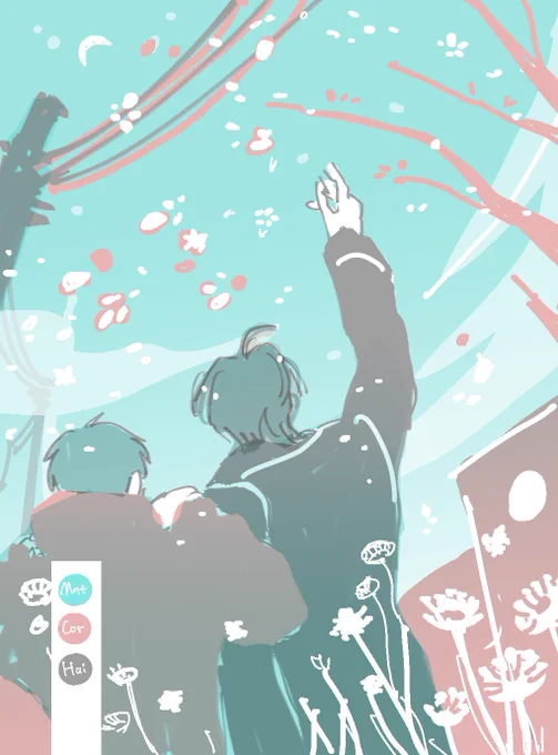 ろささアンソロのノベルティでボツにした図案、理由は雨ネタと雪ネタが二つずつあったからなんだけど気に入ってるので供養しちゃう