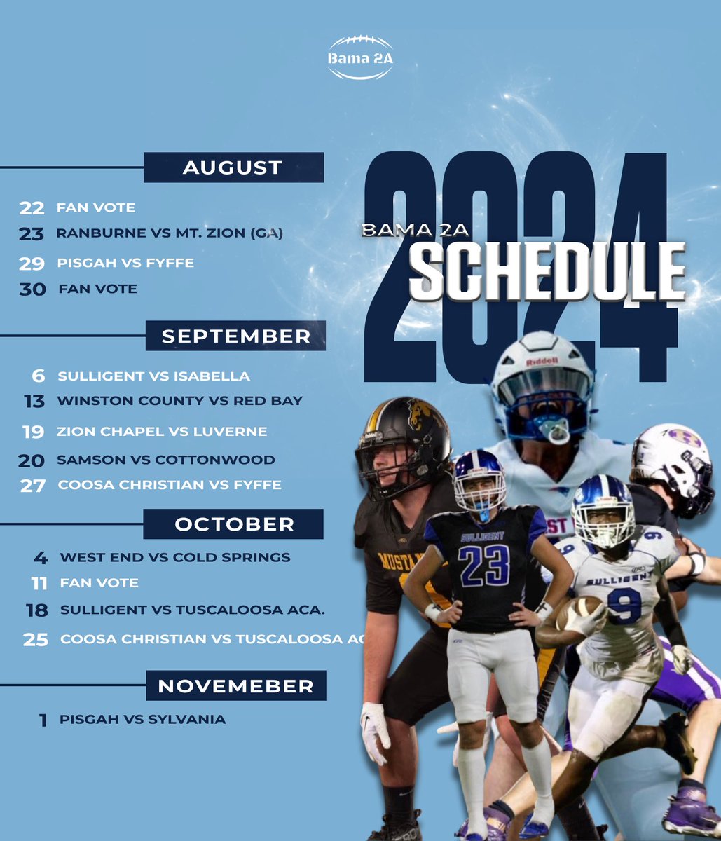 Bama_2A's tweet photo. Here is the 2024 Bama 2A Schedule❗️
Some games might get dropped for other match ups❗️
#Winners_Win https://t.co/OBkrnpvxOi