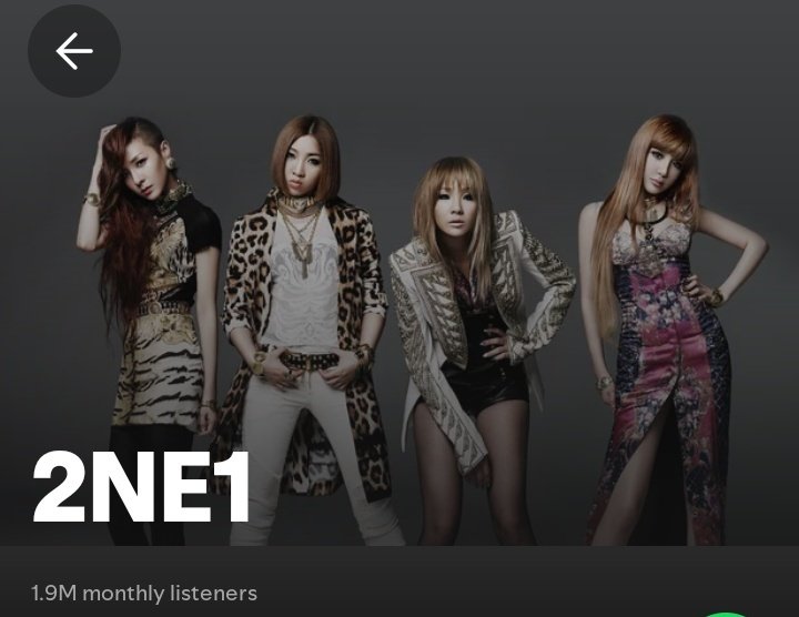 bluffky12's tweet image. Finally, the Spotify profile picture for the phone has been changed, and hello to the 1.9 monthly listeners.
#2NE1