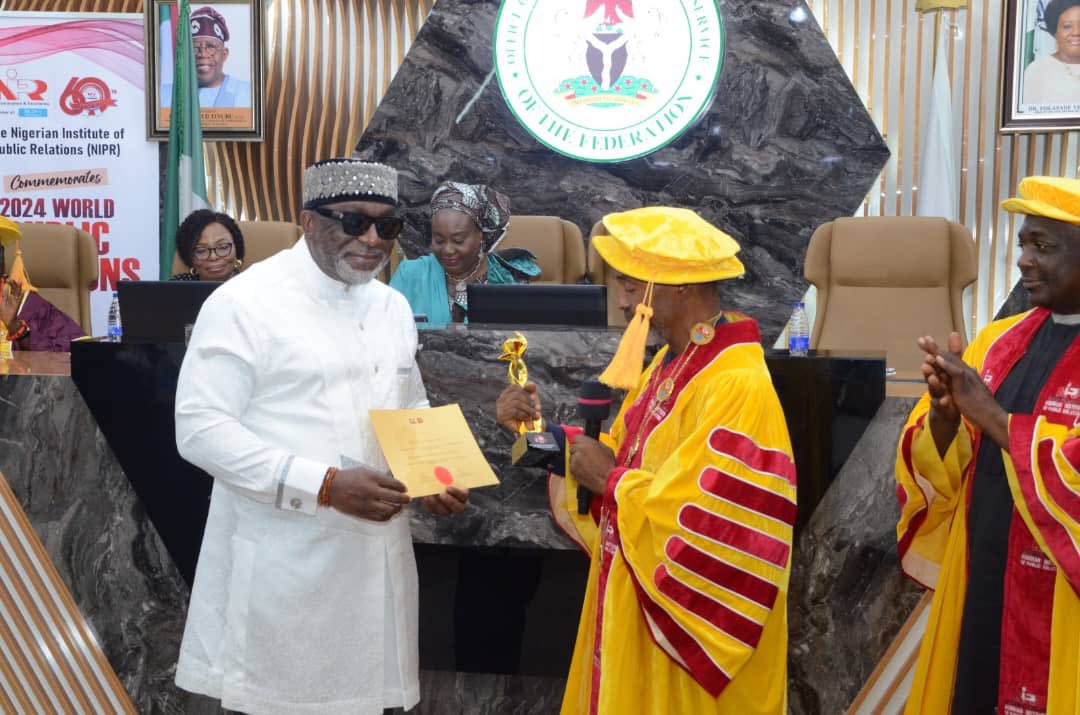 Nigerian Institute of Public Relations (@niprofficial) on Twitter photo NIPR President, Dr. Ike Neliaku presented the Excellence in Professional Service award to the Chairman <a href="/flyunitedng/">United Nigeria Airline</a>
Prof. Obiorah Okonkwo at the 2024 World Public Relations Day celebration in Abuja yesterday.
#Nipr NIPR President, Dr. Ike Neliaku presented the Excellence in Professional Service award to the Chairman <a href="/flyunitedng/">United Nigeria Airline</a>
Prof. Obiorah Okonkwo at the 2024 World Public Relations Day celebration in Abuja yesterday.
#Nipr