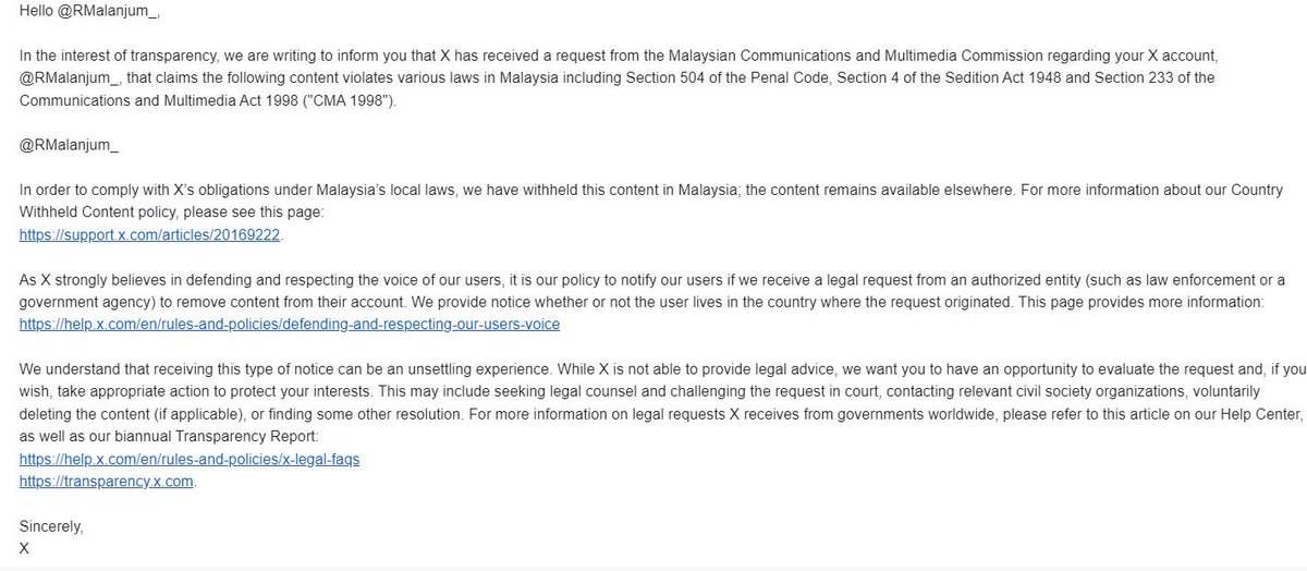 Hai Assalamualaikum semua.

Richard is back. 

Yang Richard tak fahamnya kalau langgar 3R dah lama 'X' suspend akaun.

Ini tak, asal kritik kerajaan dapat request dari MCMC. Meh la follow akaun ni balik.

( MCMC pasal Farhash pun dorg masuk campur tau )