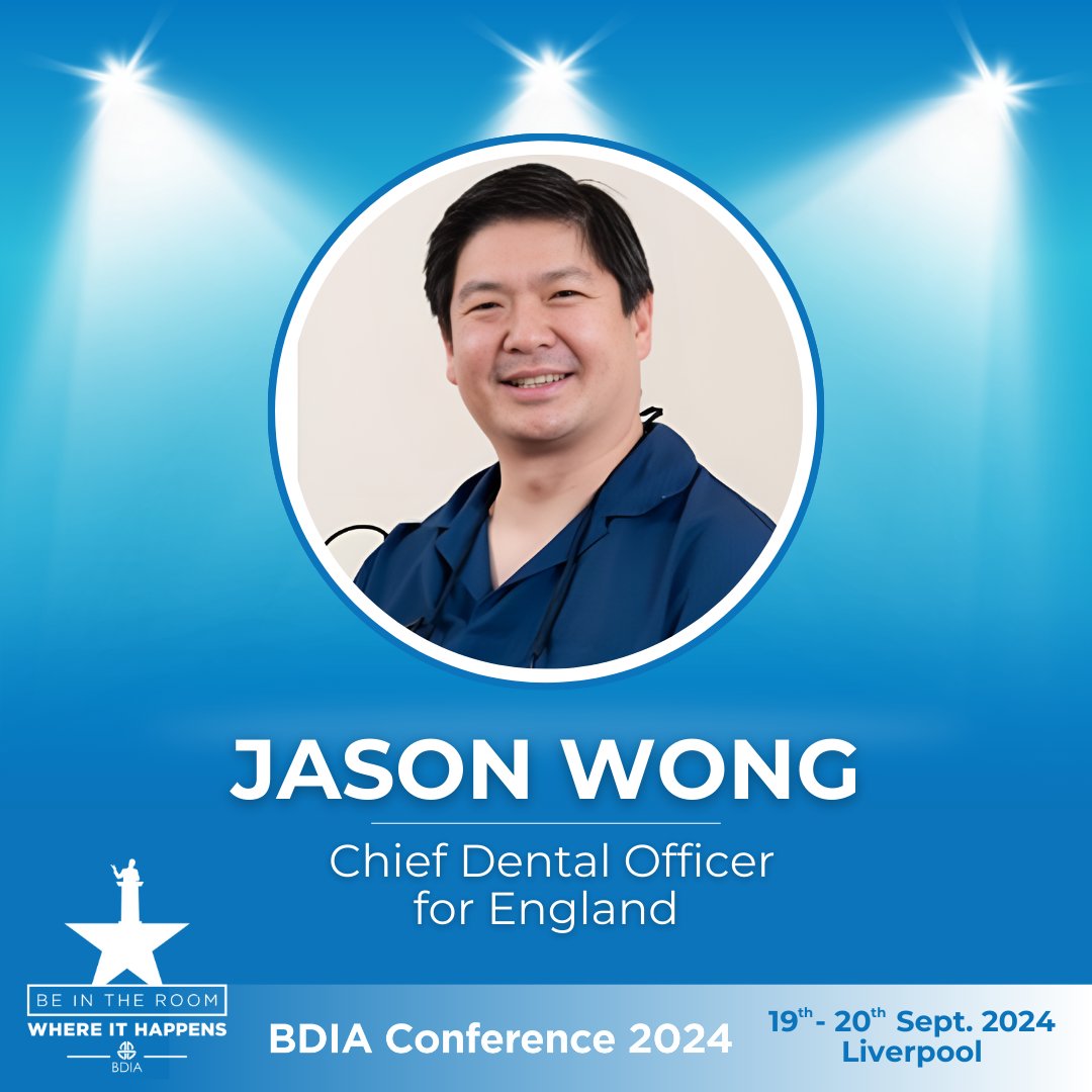 BDIA (@_bdia_) on Twitter photo We are delighted that Chief Dental Officer for England, <a href="/JasonWong12/">Jason Wong</a> MBE, is one of our keynote speakers at 2024’s #BDIA Late Summer Conference & AGM.
We look forward to giving Jason a warm welcome!
Tickets are available for all BDIA members at bdia.org.uk/events/bdia-ag… We are delighted that Chief Dental Officer for England, <a href="/JasonWong12/">Jason Wong</a> MBE, is one of our keynote speakers at 2024’s #BDIA Late Summer Conference & AGM.
We look forward to giving Jason a warm welcome!
Tickets are available for all BDIA members at bdia.org.uk/events/bdia-ag…