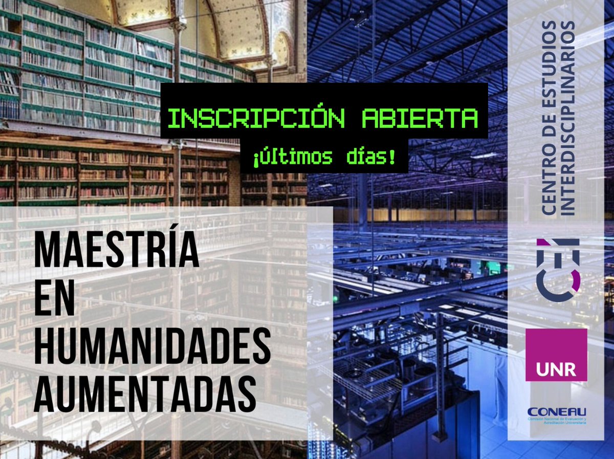 😏Estamos inscribiendo 
👉Para más info  humanidadesaumentadas@gmail.com