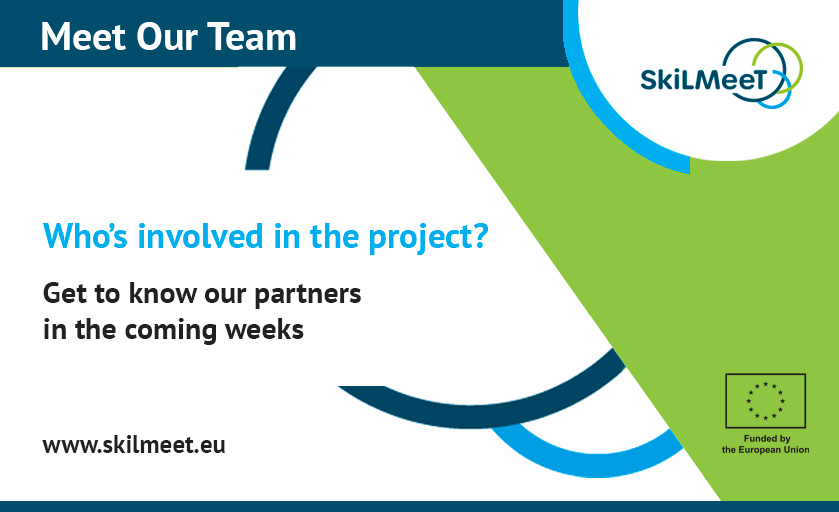 🔎Discover 8⃣ SkiLMeeT project partners in the coming weeks! 
Each partner brings unique expertise to our policy-relevant research, which aims to help leverage opportunities of the digital &amp; green transition &amp; equip the EU workforce with the skills it needs for the future of work