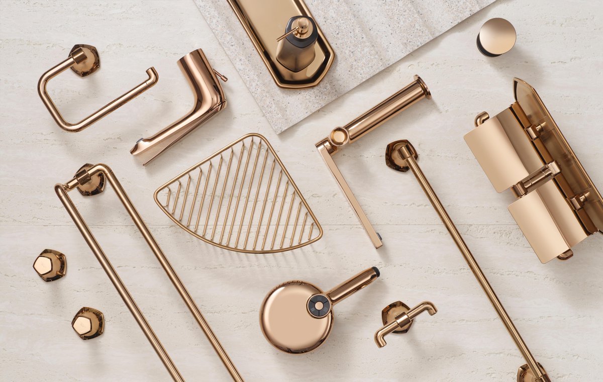 studio_kohler's tweet photo. KOHLER Vibrant Rose Gold finish maintains a balance between luster and allure, conveying softness, refinement, and celebration. The finish looks stunning in both classic and contemporary styles. 

Explore products with Vibrant Rose Gold finish. https://t.co/2KT1oAlpOq https://t.co/edFgQfvy99